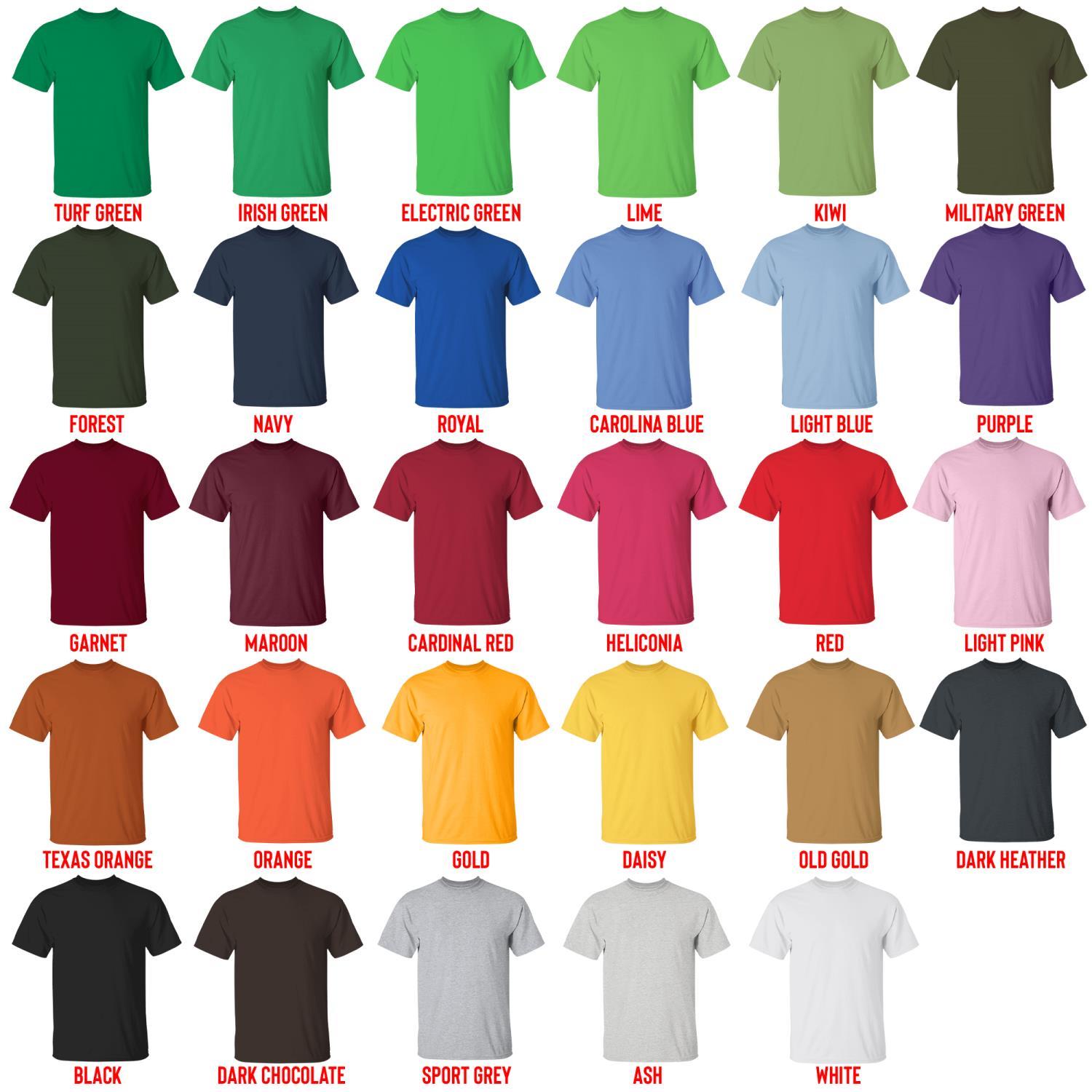 t shirt color chart - Legacy Of Monsters Store
