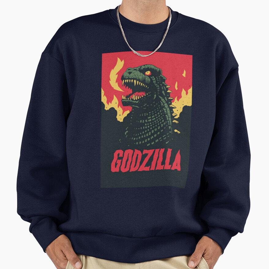 Raw Roaring Godzilla Sweatshirt - Image 5
