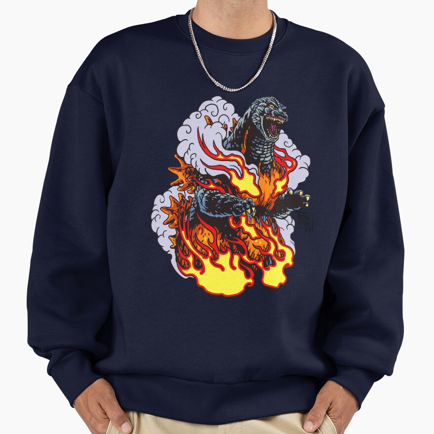 Legacy Of Monsters Burning Godzilla Sweatshirt - Image 5