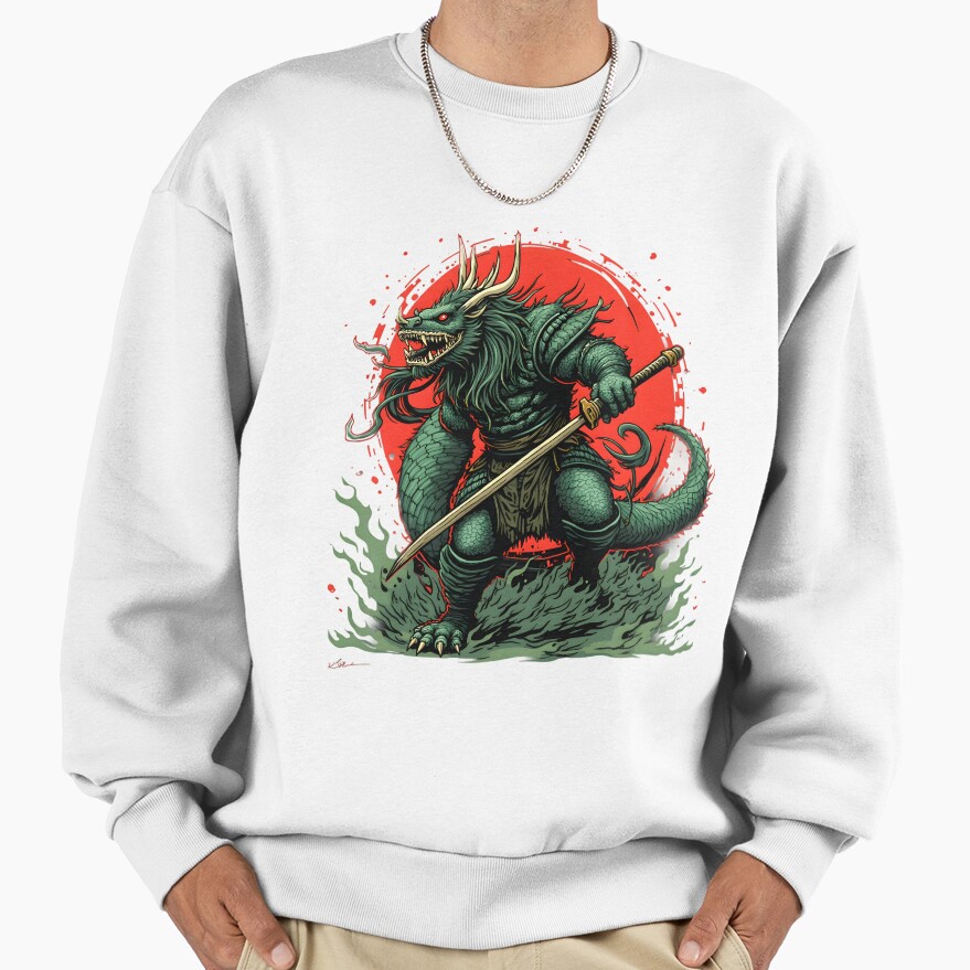 Mythical Dragon Warrior Sweatshirt - Image 2