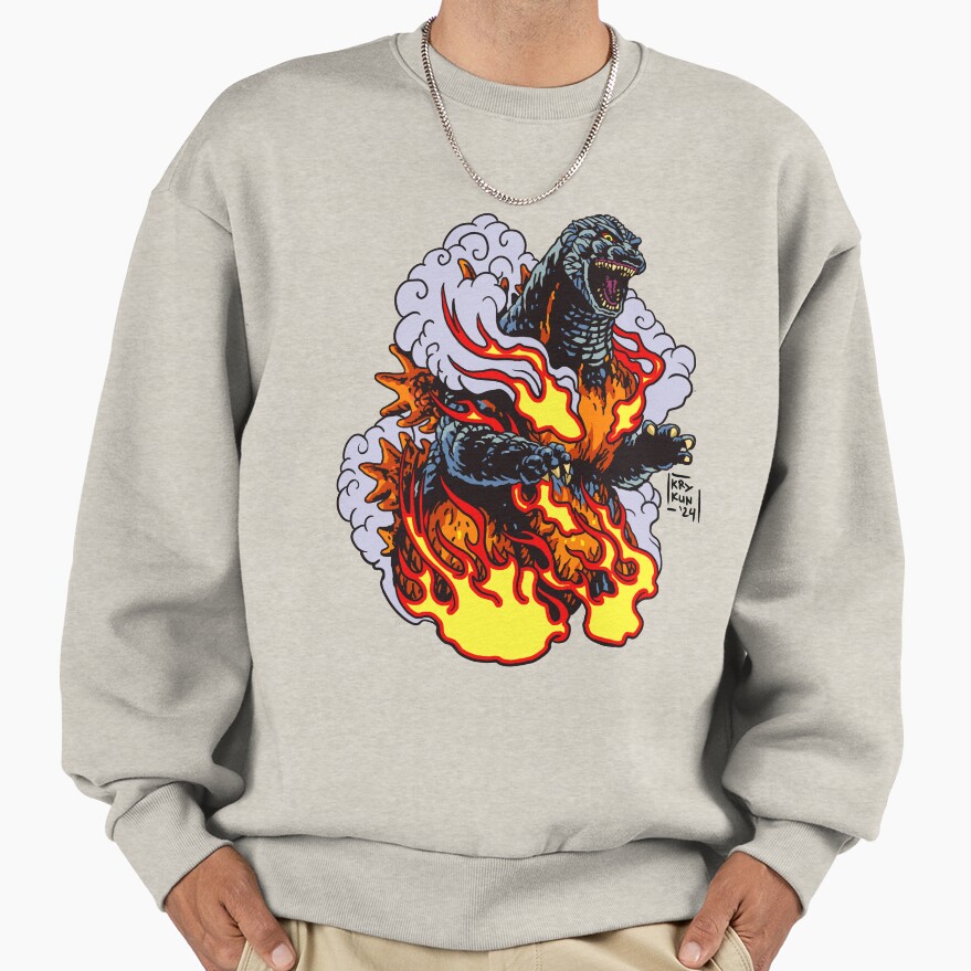 Legacy Of Monsters Burning Godzilla Sweatshirt - Image 4
