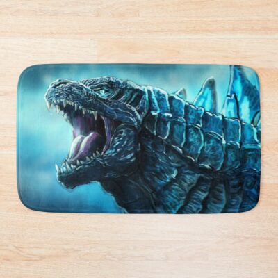 Blue Godzilla Bath Mat