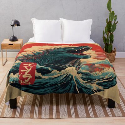 Legacy Of Monsters Godzilla Vintage Throw Blanket
