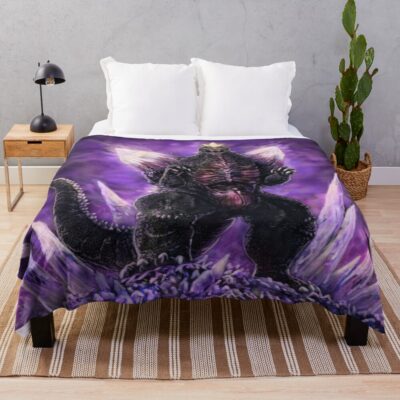 Legacy Of Monsters Spacegodzilla Throw Blanket
