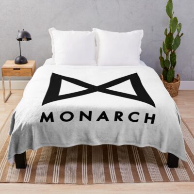 Legacy Of Monster Black And White Logo Throw Blanket