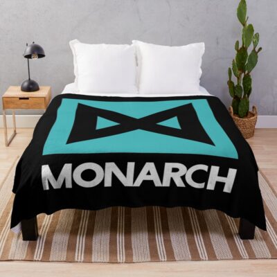 Monarch Logo Inspired By Kong Throw Blanket