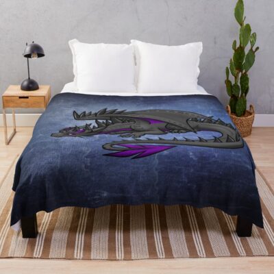 Legacy Of Monsters Shadow Dragon Throw Blanket