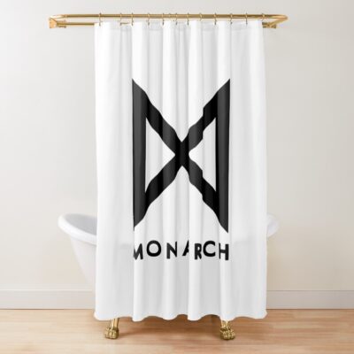 Legacy Of Monster Black And White Logo Shower Curtain