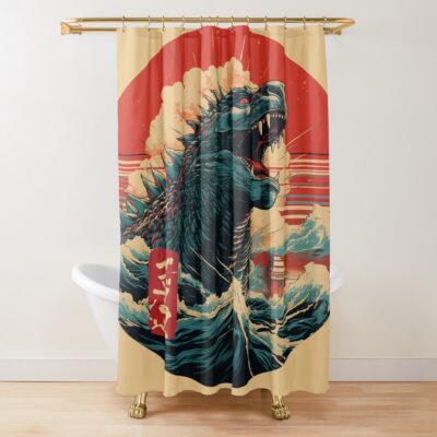Legacy Of Monsters Godzilla Vintage Shower Curtain