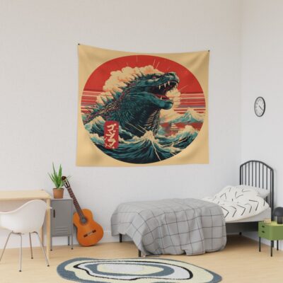 Legacy Of Monsters Godzilla Vintage Tapestry