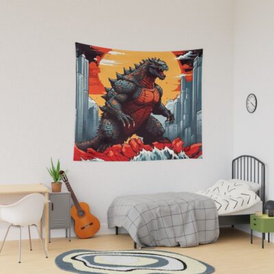 Monarch Legacy Of Monsters Logo Tapestry