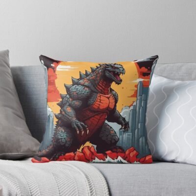 Monarch Legacy Of Monsters Logo Throw Pillow