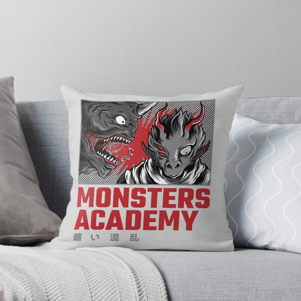 Monsters And Demons Throw Pillow