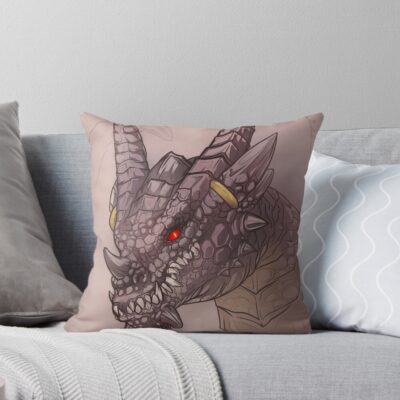 Wrathion The Black Prince Black Dragon Throw Pillow