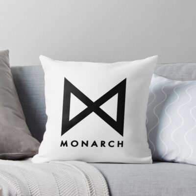 Legacy Of Monster Black And White Logo Throw Pillow