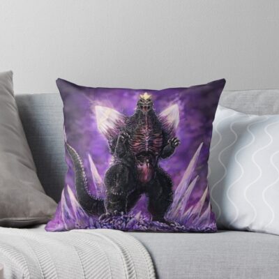 Legacy Of Monsters Spacegodzilla Throw Pillow