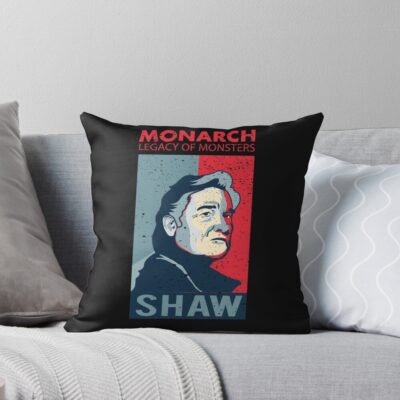 Legacy Of Monsters Grunge Style Throw Pillow